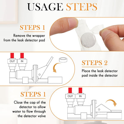 Wonderjune 10 Pcs Replacement Pads for Automatic Leak Detectors in Under Sink Reverse Osmosis Water Filtration Systems 18 mm for Mechanical Leak Detectors