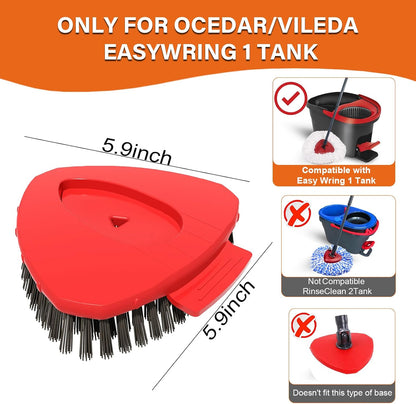 Fatmass 2 Pack Upgraded Spin Mop Replace Scrub Mop Brush Compatible with O Cedar 2 Tank RinseClean, Great for Kitchen, Deck, Bathroom and Shower Floor Scrubber