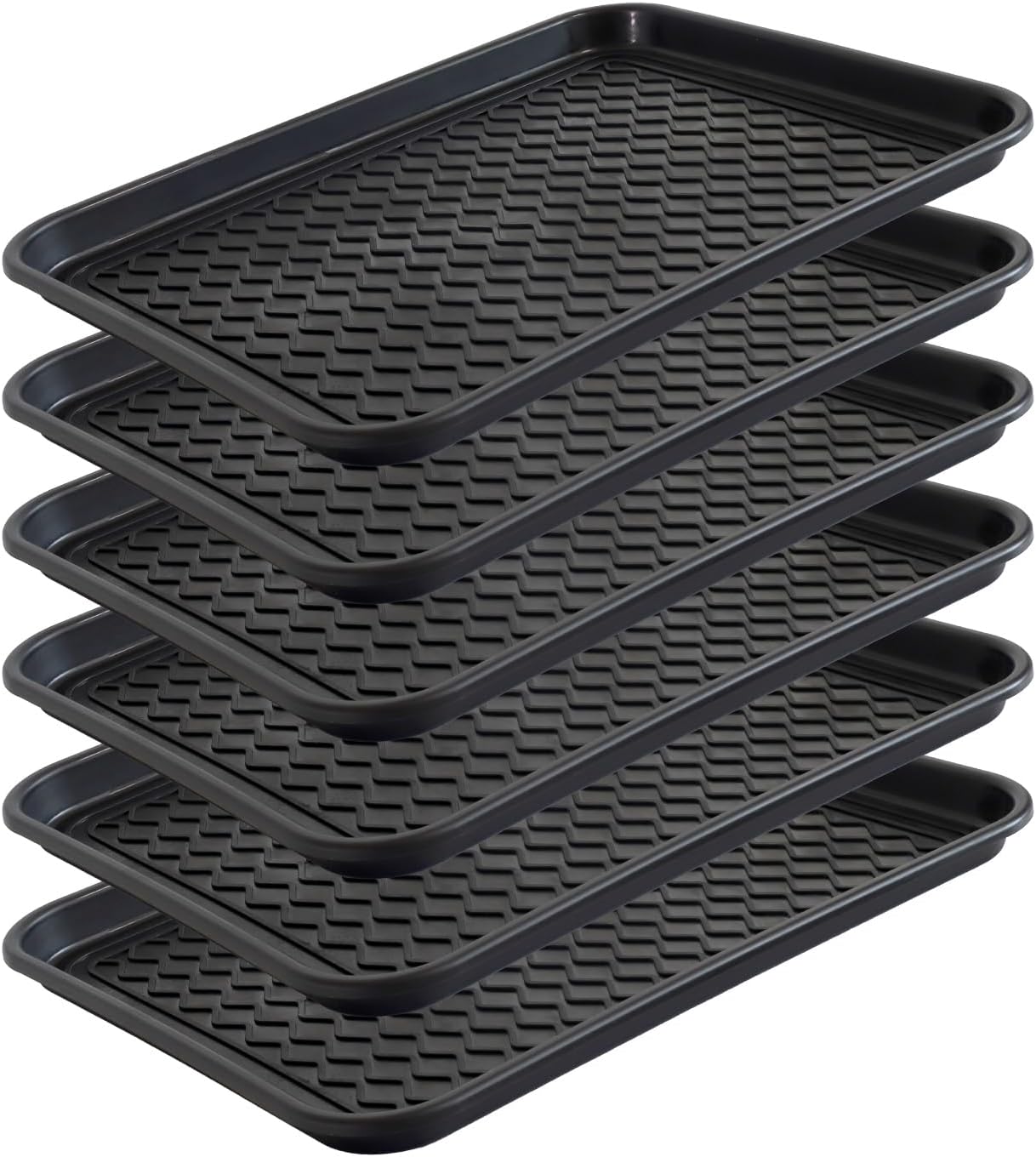 Boot Tray for Entryway, 3 Pack Waterproof Shoe Trays for Indoor Outdoor Use 20"x15" Durable Shoe Mat with Raised Edge, Non-Slip Tray for Boots, Pets, Garden & Muddy Shoes