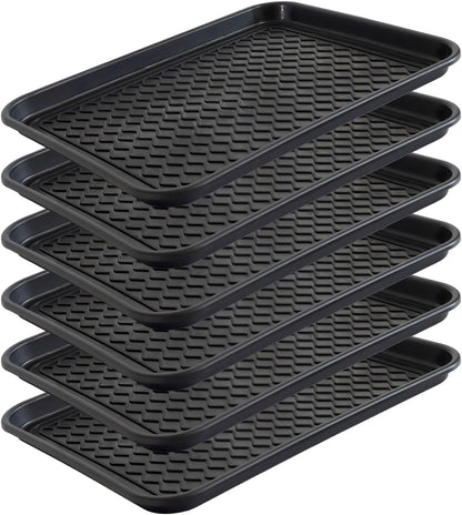 Boot Tray for Entryway, 3 Pack Waterproof Shoe Trays for Indoor Outdoor Use 20"x15" Durable Shoe Mat with Raised Edge, Non-Slip Tray for Boots, Pets, Garden & Muddy Shoes