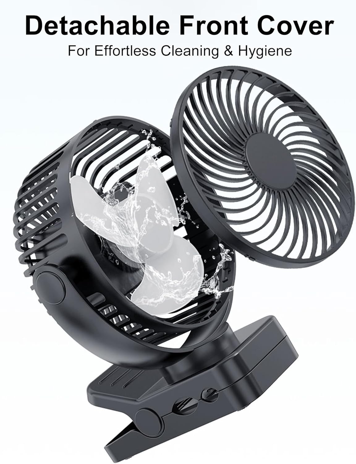 Magnetic Cruise Ship Approved Fan, 12000mAh Battery Operated Clip on Fan with 3 Speeds, LED Lantern, Timer, Magnetically Sticks on Cabin Ceilings and Walls, Cruise Essentials 2026