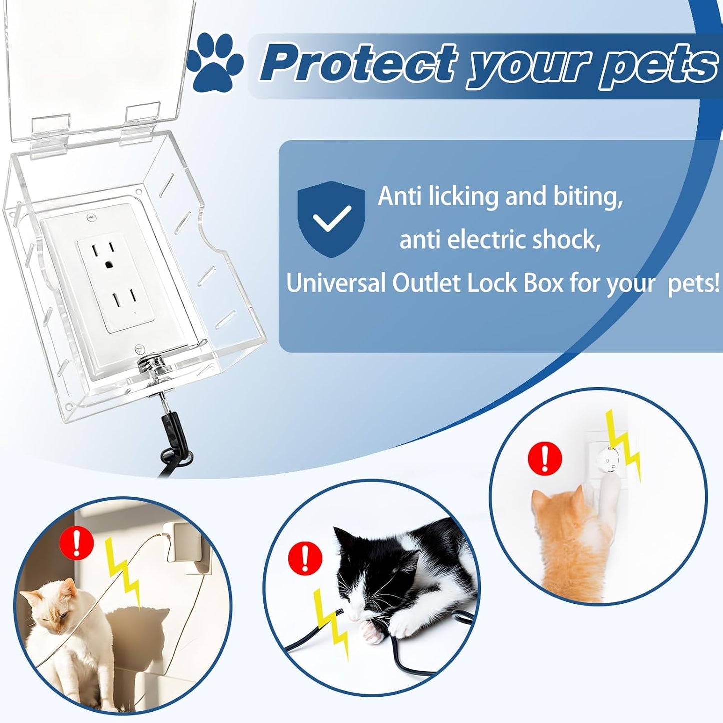 Smart Home Switch Cover,Baby Proof Light Outlet Covers,Wall Plug Box,Kids Electrical Protector Box Fits Outlet 4.95" H X 3.35" W X 2.56" D or Smaller
