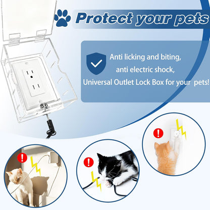 Smart Home Switch Cover,Baby Proof Light Outlet Covers,Wall Plug Box,Kids Electrical Protector Box Fits Outlet 4.95" H X 3.35" W X 2.56" D or Smaller