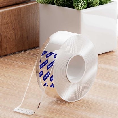 ZMUAXUAN Strong Nano Double Sided Tape Heavy Duty Mounting,Clear Removable Wall Sticky Adhesive Strips,Reusable Thick Gel Grip for Hanging Picture,Poster,Carpet,Photo