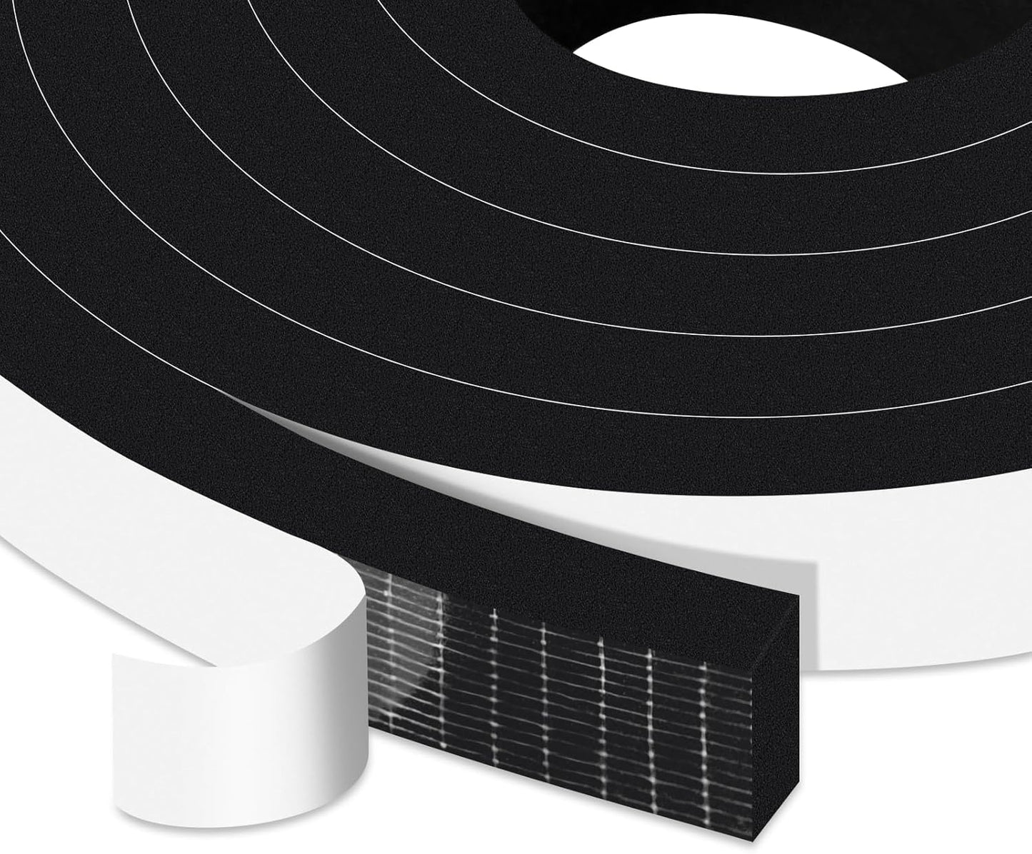 Strong Adhesive Weather Stripping, High Density Weatherproof Weather Stripping Door Seal Strip for Sliding Door, Windows,Noise-Reduction Foam Sealing Strip, White(1/2 in x 1/4 in x 13Ft) - Colors A