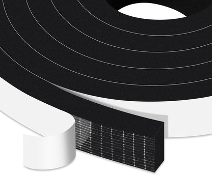 Strong Adhesive Weather Stripping, High Density Weatherproof Weather Stripping Door Seal Strip for Sliding Door, Windows,Noise-Reduction Foam Sealing Strip, White(1/2 in x 1/4 in x 13Ft) - Colors A