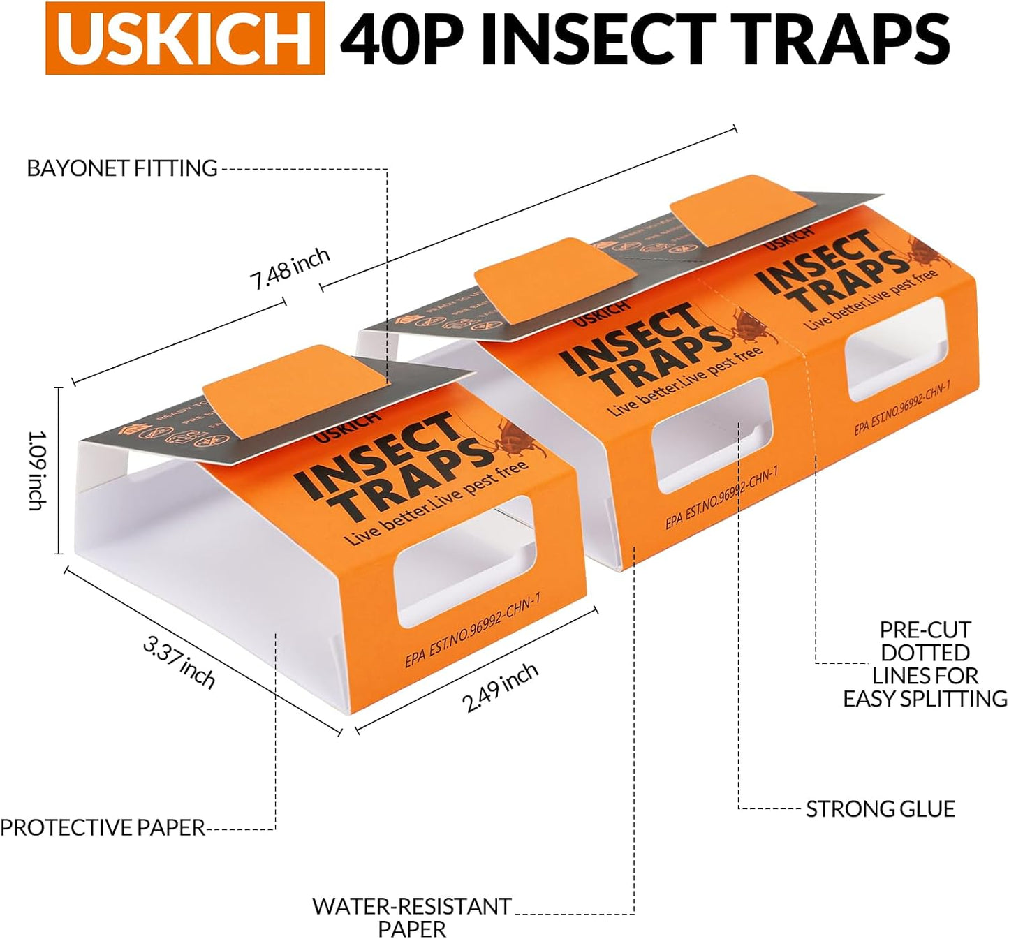 20 Pack Roach Traps, Cockroach Traps Indoor Home, Glue Roach Traps, Child & Pets Safe(Upgrade Recipe)