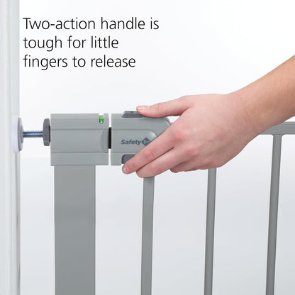 Safety 1st Easy Install Walk Thru Baby Gate for Doorway With Door, Dog Gates, Fits 29"-38", Easy Install 28" Tall, White