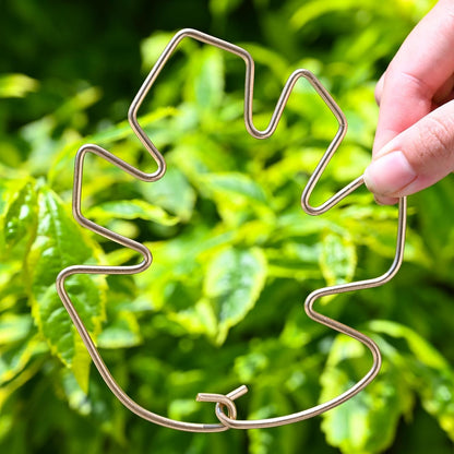 5PCS Monstera Plant Stem Support Stakes - 5.5 * 5.5IN Metal Supports for Monstera and Fishbone Cactus, Sturdy Frame, Easy Installation, Flexible Protection for Healthy Growth Indoors