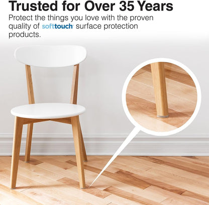 softtouch 1" Round Heavy Duty Self Stick Felt Furniture Pads, Protect Hardwood Floors from Scratches, Beige (48 Pack)