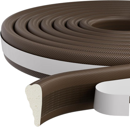 16.4 Ft Weather Stripping Door Seal Strip,Self-Adhesive Foam Weather Strip for Window Door Insulation,Soundproofing Weatherstripping for Windows Gap Filler,Wedge Window Sealer Tape for Winter,Black