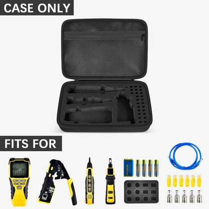 Case Compatible with Klein Tools VDV501-851 VDV500-123 VDV226-110 VDV427-300. Storage Carrying Travel Holder for Cable Tester for Scout Pro 3/ Tracer Probe/Wire Stripper and Accessories- Yellow Zipper