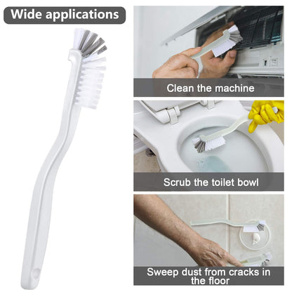 Patelai 4 Pieces Cleaning Brush Sets Small Scrub Brush Household Use for Cleaning Bottle Sink Kitchen Sink Corner Dish Edge Grout Bathroom Sliding Door Window Track(White, Blue)