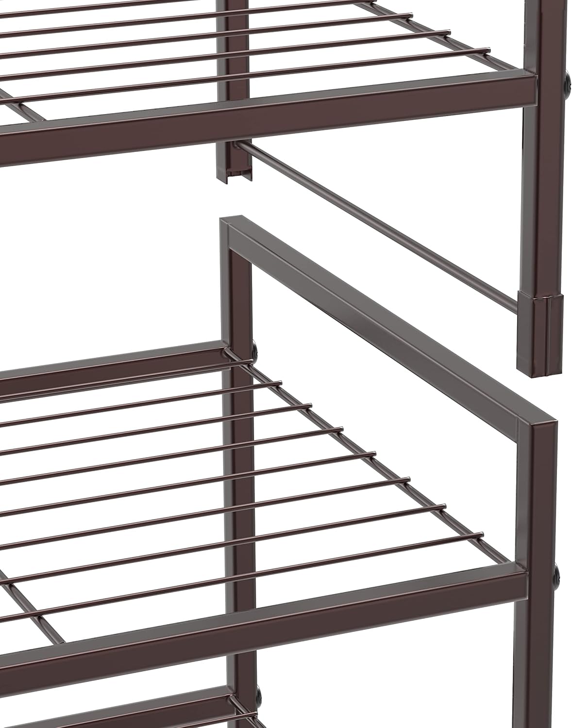 Simple Houseware 3-Tier Stackable Shoes Rack Storage Shelf, Black