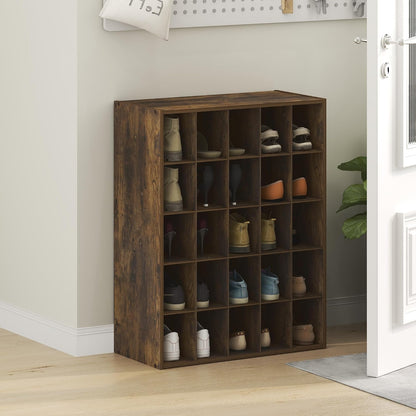 Furinno FANO Shoe Rack, 24-Inch Width 2-Tier Shoe Organizer, Stackable Shoes Storage, 11.7 x 24.2 x 11.7, for Closet Entryway, Office, Garage, Amber Pine