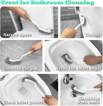 2Pcs Cleaning Brushes, Multi-Purpose Right Angle Brush Scrubbing Kitchen Coffeeroom Tearoom Deep Cleaning Edge Corner Crevices Grout Scrub Bottle Cup Jar Cans for Household Use.