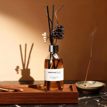 Clesh Reed Diffuser Set, 6.7 oz Eucalyptus Scented Diffuser with Sticks, Home Fragrance Reed Diffuser for Bathroom Shelf Decor