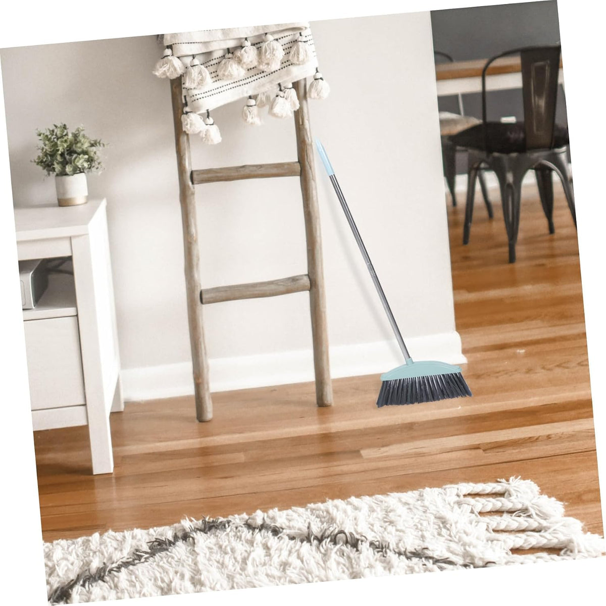 Beaupretty Heavy Duty Broom Outdoor Indoor Brooms Floor Cleaning Stainless Steel Long Handle Angle Broom for Sweeping Patio Garage Outside Deck Porch Yard Home Warehouse