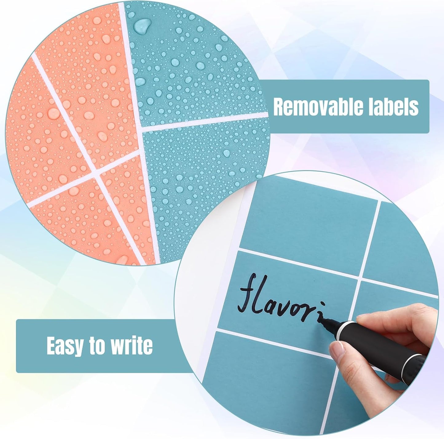 Feifeiya 1000 Pcs 3" x 2" White Removable Labels for Storage Bins, Self Adhesive Rectangular Stickers, Large 2x3 Shipping & Organization Labels for Boxes, Classroom, Office