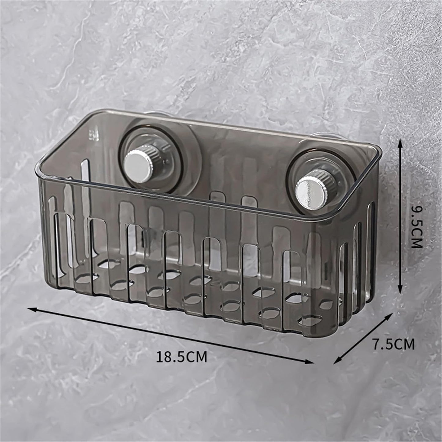 Multifunctional suction cup sink organizer for sponge dinnerware cloth with quick drying design and space saving sink organizer