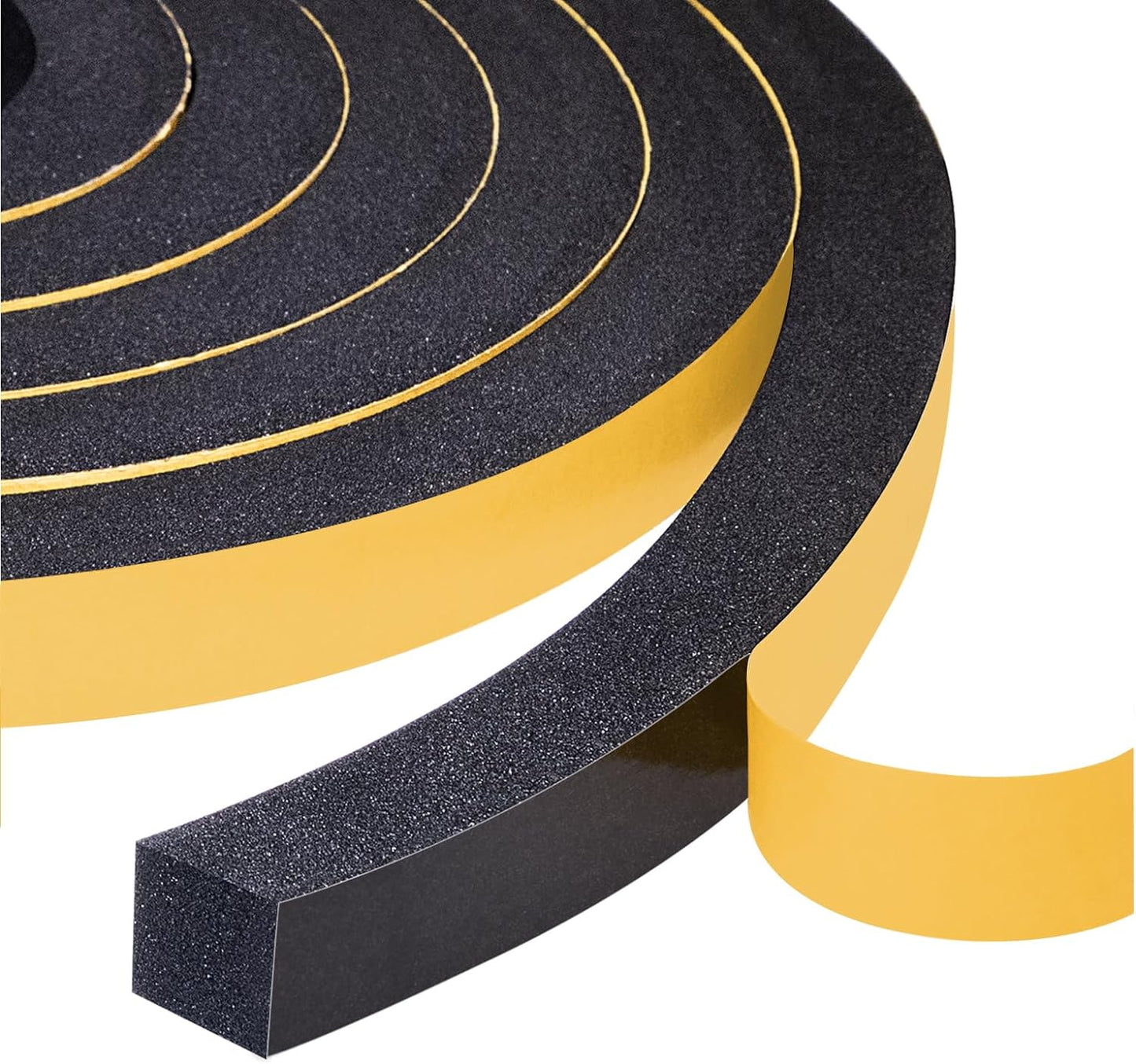 Yotache Self Adhesive Foam Gasket Tape 1/2" W X 1/2" T (New Adhesive Craft) for Doors Soundproofing Weather Seal Strip Insulation, 13 Ft Length