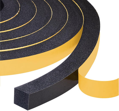 Yotache Self Adhesive Foam Gasket Tape 1/2" W X 1/2" T (New Adhesive Craft) for Doors Soundproofing Weather Seal Strip Insulation, 13 Ft Length