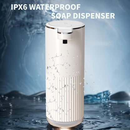 Automatic Soap Dispenser, Touchless Foaming Soap Dispenser Bathroom,Upgrade Hand & Dish Electric Dispenser Adjustable Waterproof Wall Mount Kitchen Auto Soap Pump for Thin & Thick Liquid(Black)