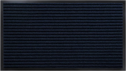 Yimobra Welcome Mat, Heavy Duty Sturdy Door Mats for Home Entrance Outdoor Indoor, Front Doormat for Outside Patio Floor Entry Porch Garage Office, Waterproof, Low Profile, 29.5x17, Black Grey