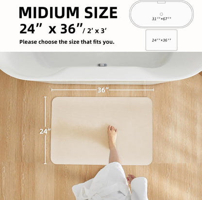 TYUU Bath Mat, Bathroom Rugs Non Slip Washable Thin Absorbent Quick Dry Bath Mat Fits Under Door Bathroom Floor Mat Perfect for Bath, Shower, or Sink 16"x24" Dark Grey