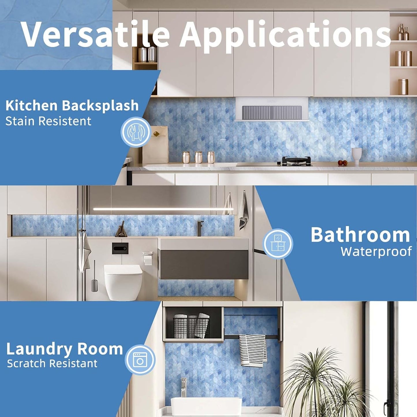 Tilingview 10-Sheet Peel and Stick Backsplash Tile for Kitchen, Self-Adhesive Mosaic Glossy Leaf Stick on Wall Tile with Gaps (Leaf Beige)