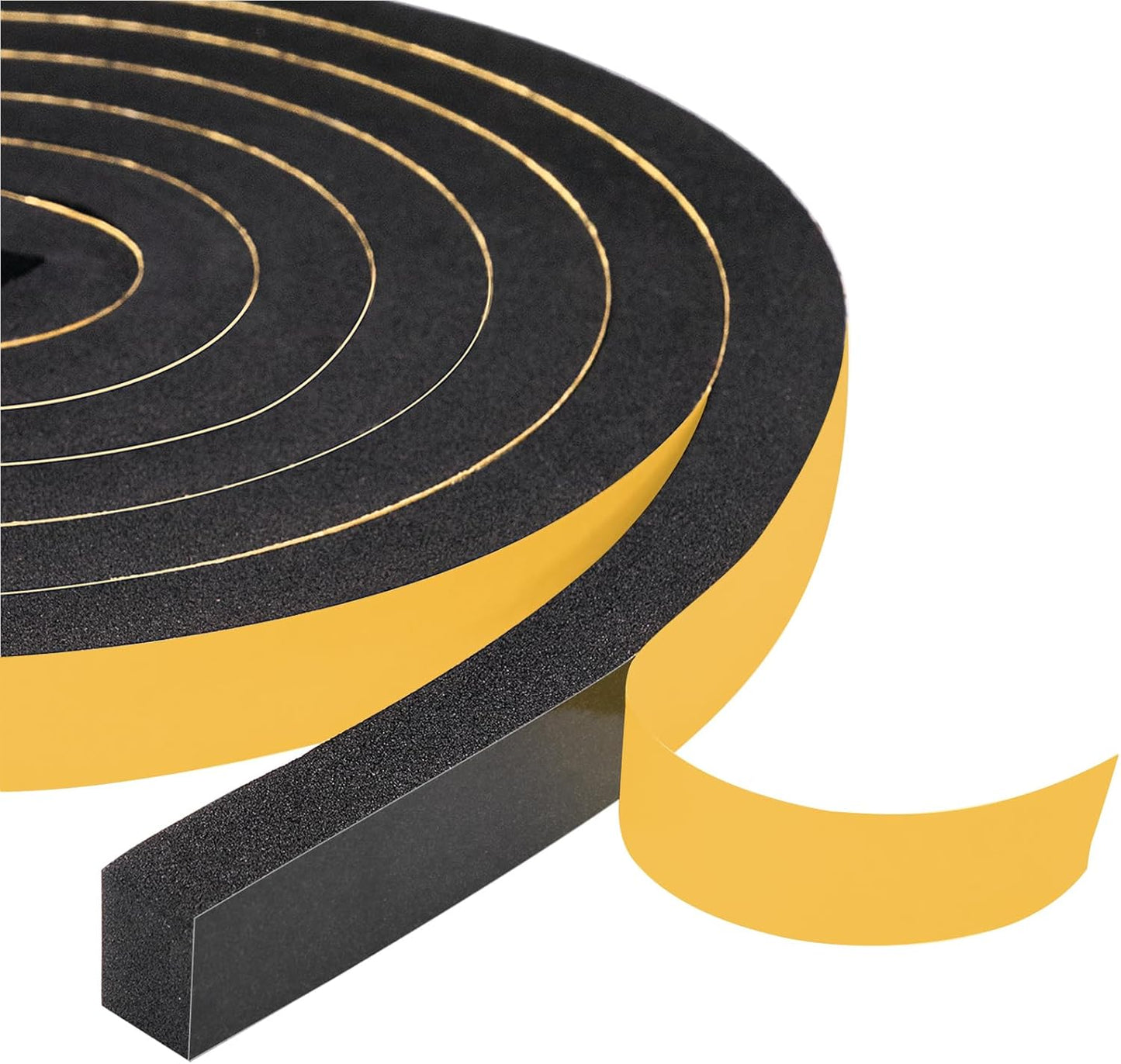 Yotache Self Adhesive Foam Gasket Tape 1/2" W X 1/2" T (New Adhesive Craft) for Doors Soundproofing Weather Seal Strip Insulation, 13 Ft Length
