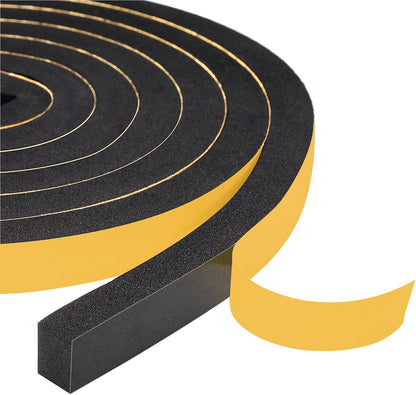 Yotache Self Adhesive Foam Gasket Tape 1/2" W X 1/2" T (New Adhesive Craft) for Doors Soundproofing Weather Seal Strip Insulation, 13 Ft Length