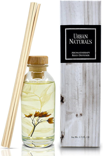 Urban Naturals Smoked Vanilla Reed Diffuser Set with Vanilla Bean, Sandalwood & Leather | Made in the USA - Colors C