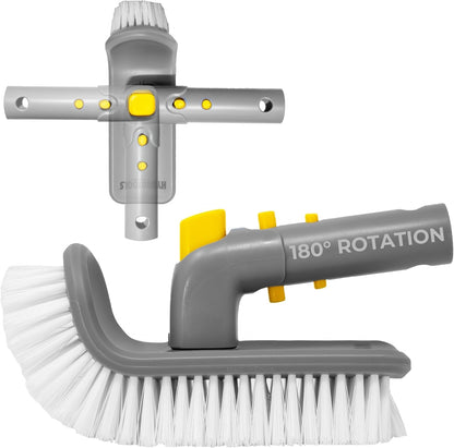 SWIMLINE HYDROTOOLS Pool Floor Wall Step Brush for Inground & Above Ground Pools | Handheld Scrubber Brush with Sure-Grip Handle & Bristles for Steps, Spas, & Tile Cleaning