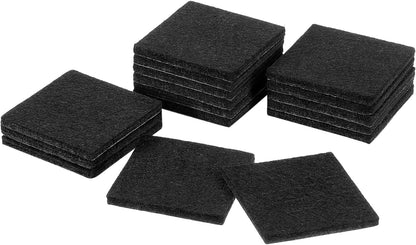 uxcell Furniture Pads, 16Pcs 2.5" - Square Self Adhesive Felt Furniture Pads, Floor Protectors for Furniture Feet Chairs Legs Hardwood Floors (Brown)
