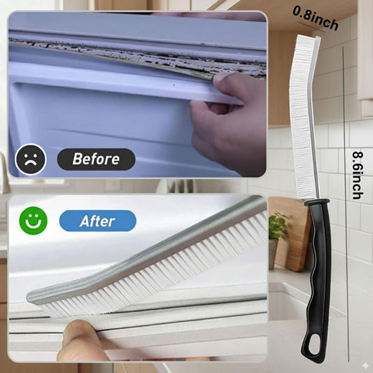 Crevice Cleaning Brushes Set 6 Pack, Small Grout and Gap Cleaner Brushes for Shower, Tile, Toilet, Kitchen and Bathroom, Narrow Scrub Brushes for Household Use and Deep Cleaning White