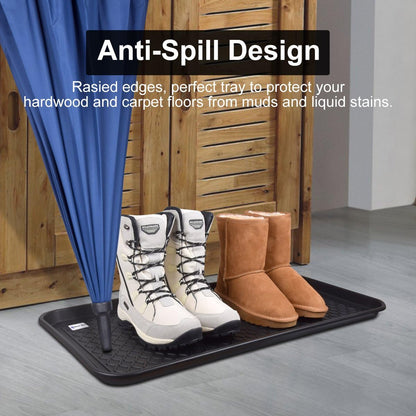 Multi-Purpose Boot Tray Mat,Shoe Tray Mat,Pet Bowl Tray,Waterproof Trays for Indoor and Outdoor Floor Protection,24" x 15"/Medium …