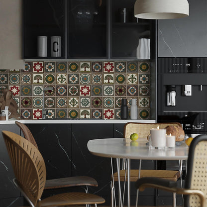Peel and Stick Backsplash Tile Sticker for Kitchen and Bathroom Walls - 24 Removable 5.9"x5.9" Tiles, Waterproof