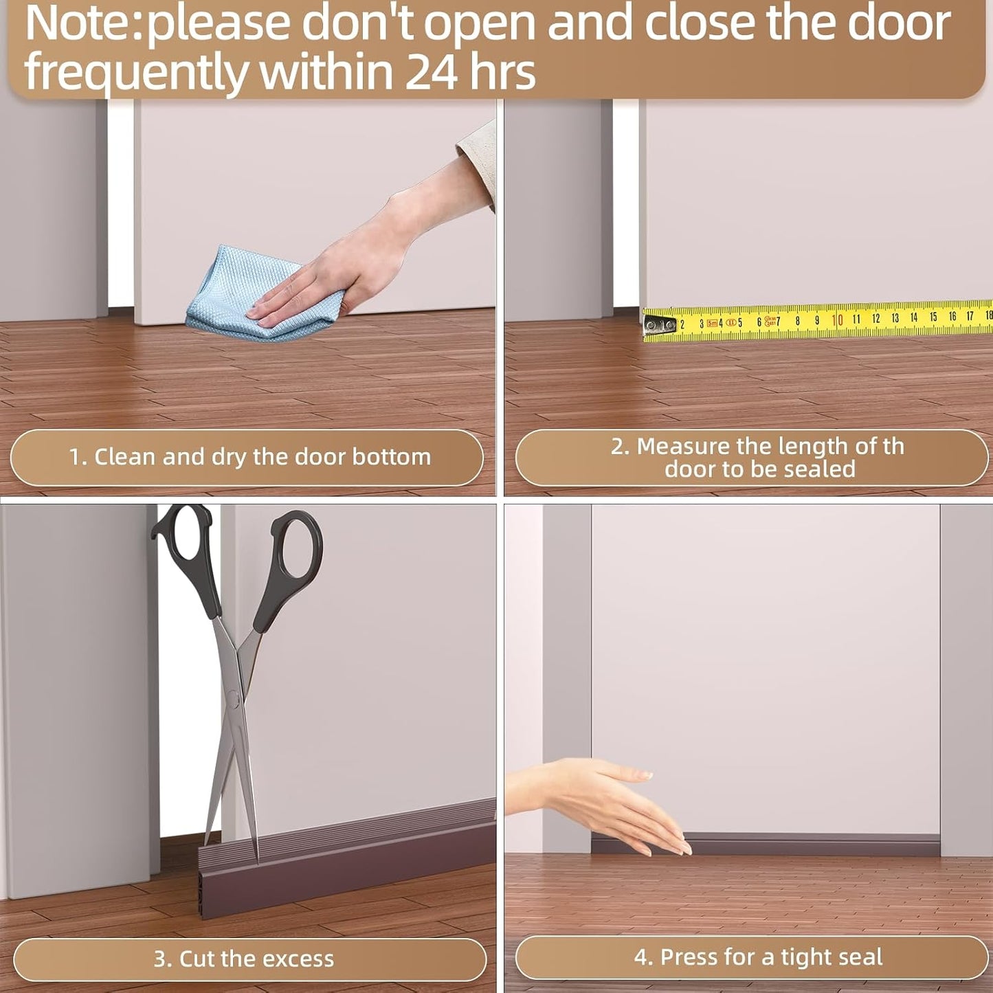 KNEELISA 39" Black Under Door Draft Stopper Exterior,Bottom Door Sweep Sound Proofing,Soundproofing Noise Blocker,Gap Filler Soundproof Seal Strip