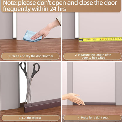 KNEELISA 39" Black Under Door Draft Stopper Exterior,Bottom Door Sweep Sound Proofing,Soundproofing Noise Blocker,Gap Filler Soundproof Seal Strip