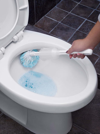 Fuller Brush Toilet Bowl Cleaner Brush – Antimicrobial Toilet Swab with Soft Non-Scratch Head, Long Handle, Deep Cleaning Under Rim (Pack of 1)