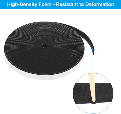 PATIKIL Weather Stripping Door Seal Strip, 3/8 Inch x 1/4 Inch x 32 Ft Self Adhesive Soundproof High Density Foam Tape Insulation for Door Window Air Conditioning, White - Colors B