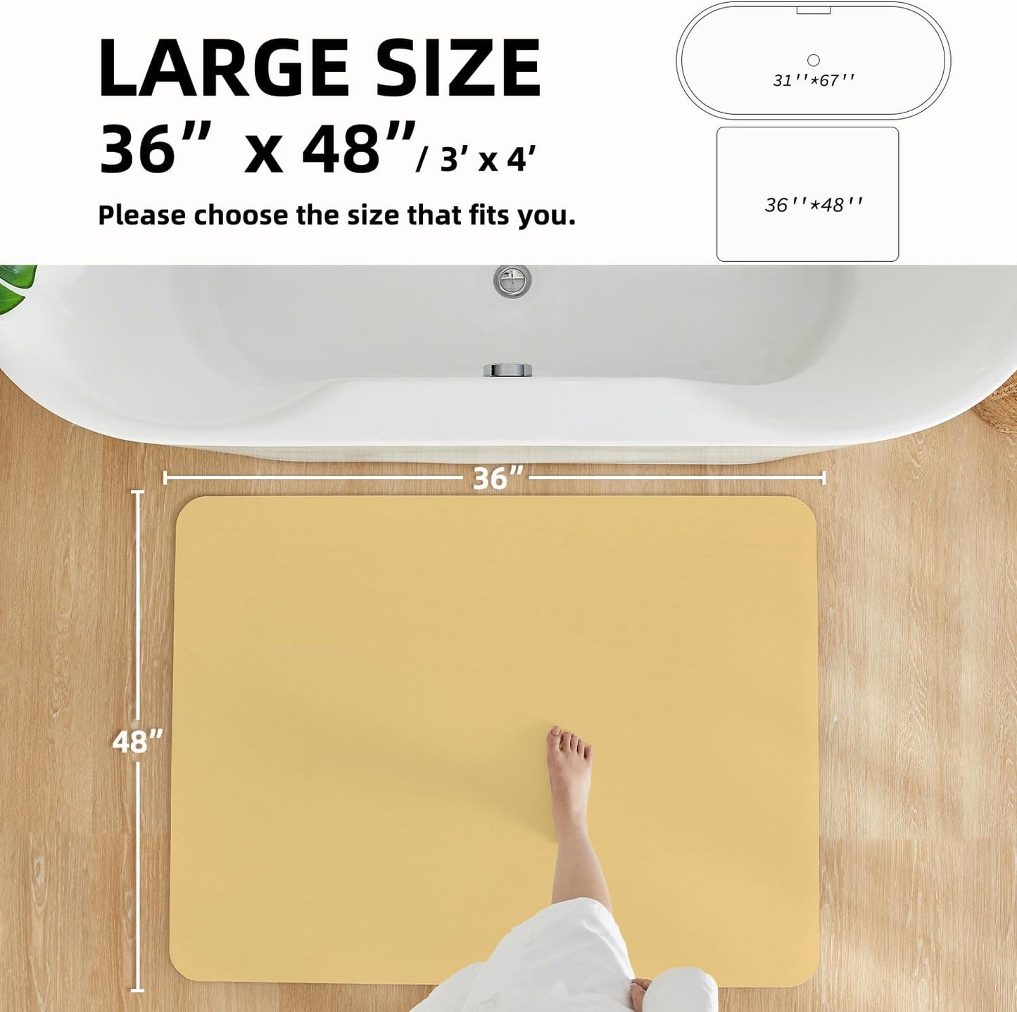 TYUU Bath Mat, Bathroom Rugs Non Slip Washable Thin Absorbent Quick Dry Bath Mat Fits Under Door Bathroom Floor Mat Perfect for Bath, Shower, or Sink 16"x24" Dark Grey