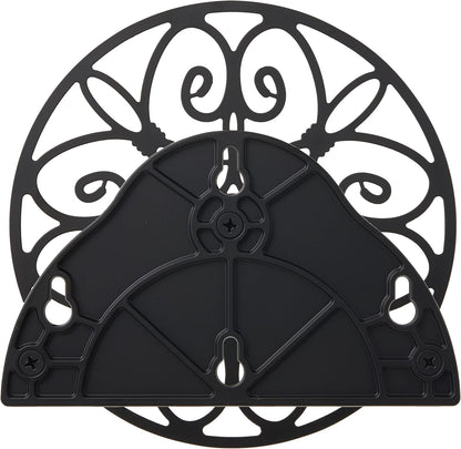 Liberty Garden Products 670 Wall Mounted Decorative Hose Butler, Holds 125-Feet of , Black