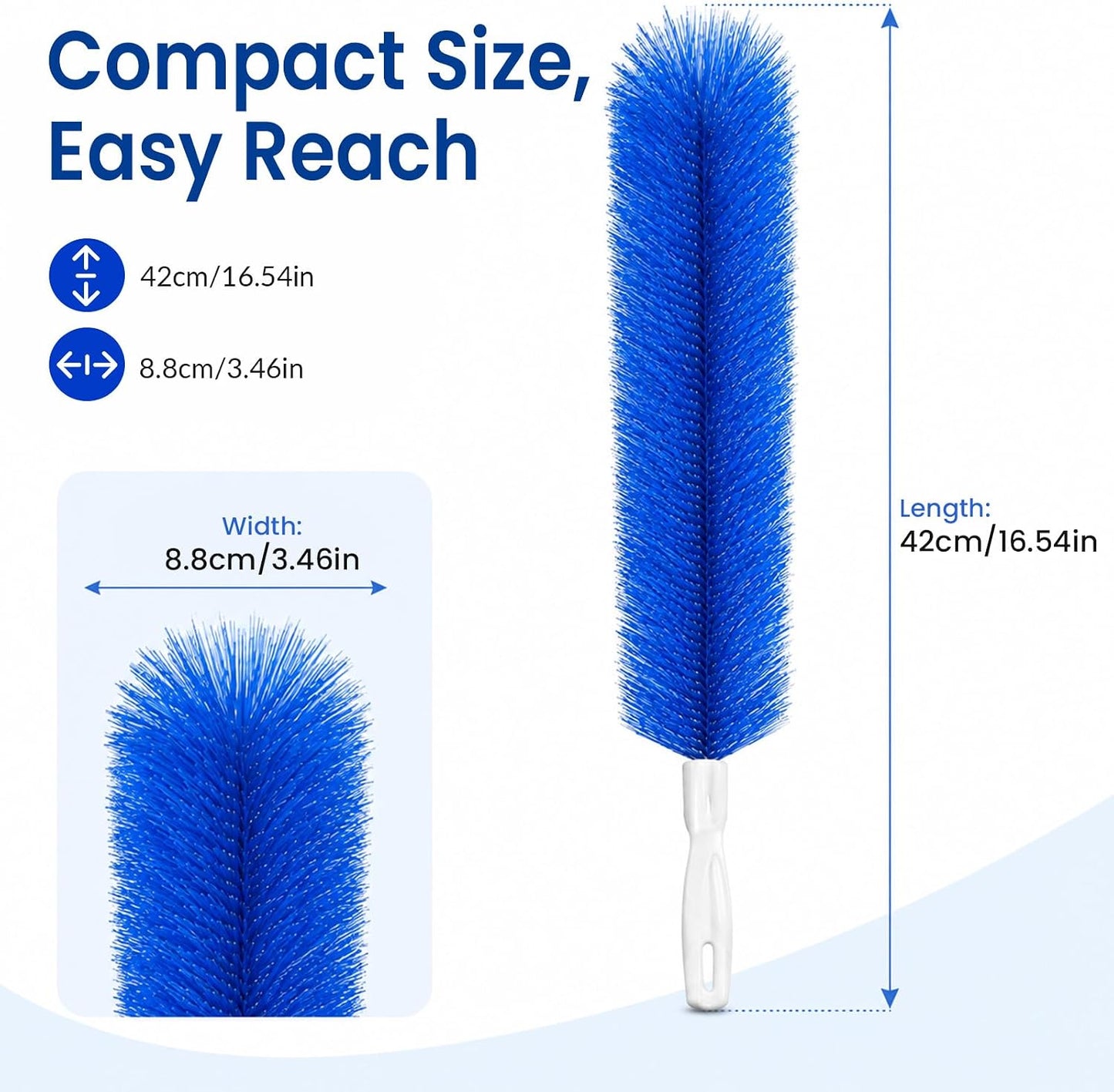 Fan Cleaning Brush, Bendable Dust Remover for AC Vent Grilles, Window Tracks, Keyboards and Narrow Spaces (1)