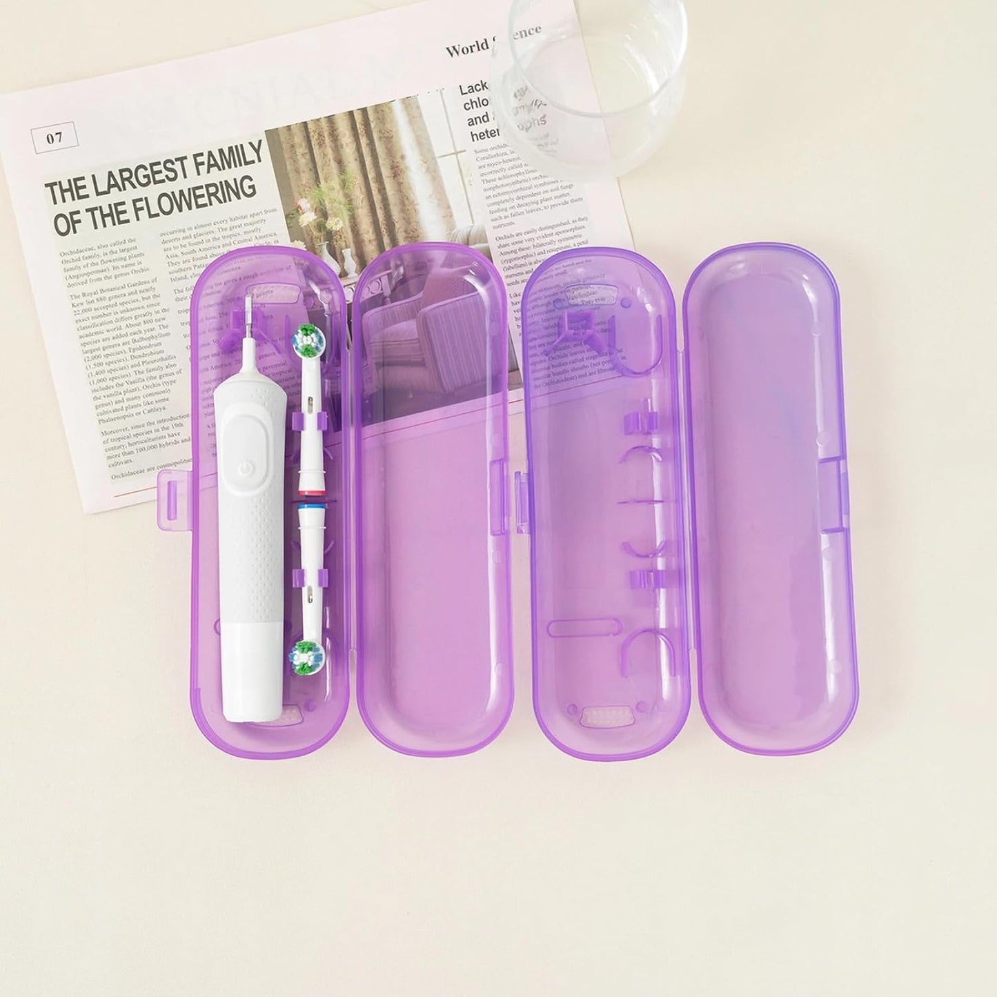 Newly upgraded toothbrush travel case, suitable for Oral-B/Oral-B Pro/Philips Sonicare/Aquasonic toothbrush, travel electric toothbrush box(black)