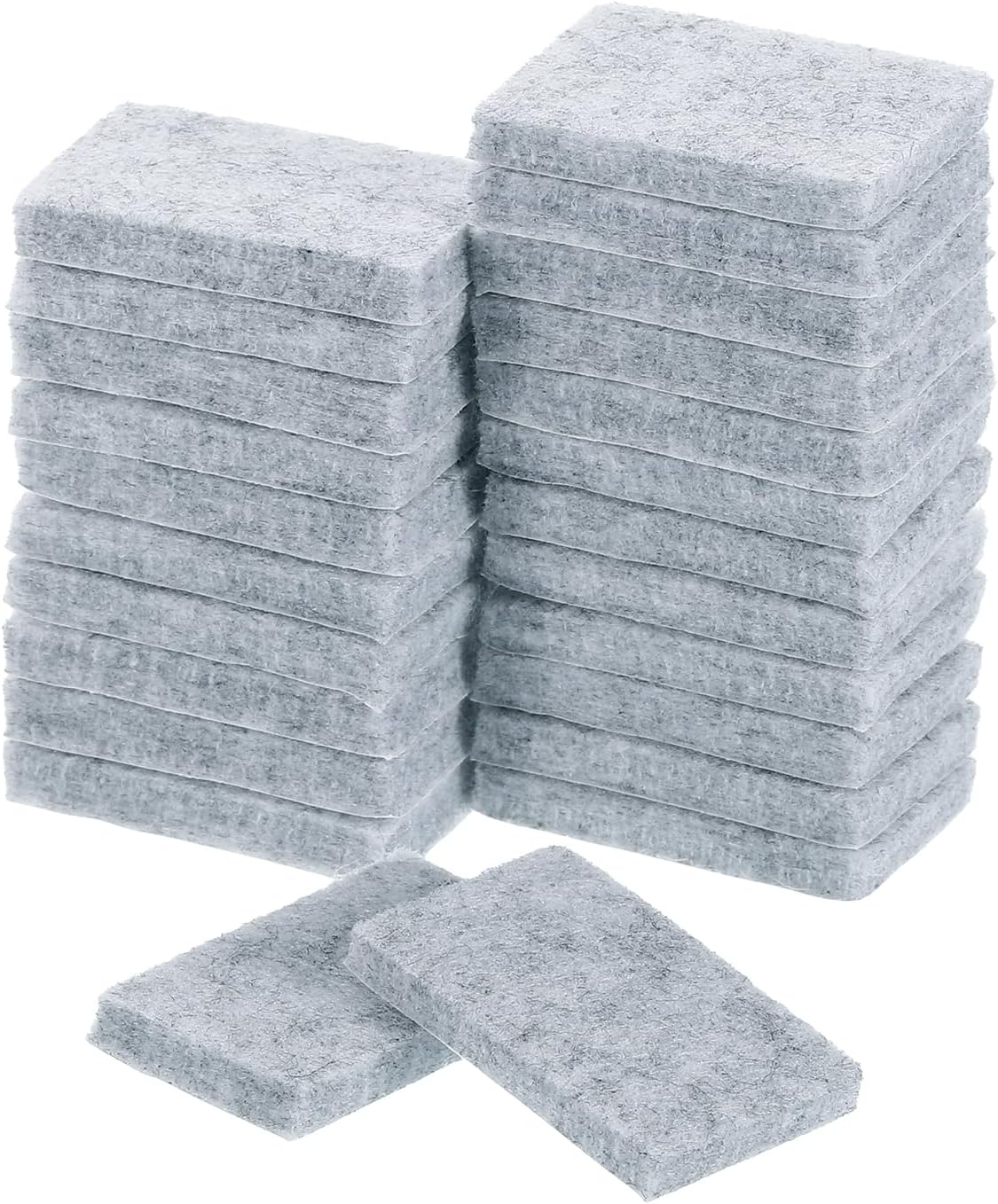 uxcell Furniture Pads, 24Pcs 1.4"x0.9" - Rectangle Self Adhesive Felt Furniture Pads, Hardwood Floor Protectors for Furniture Feet Chairs Legs (Black)