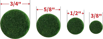 Shepherd Hardware 9423 Self-Adhesive Felt Surface Protection Pads, Assorted Sizes, 46-Count, Green