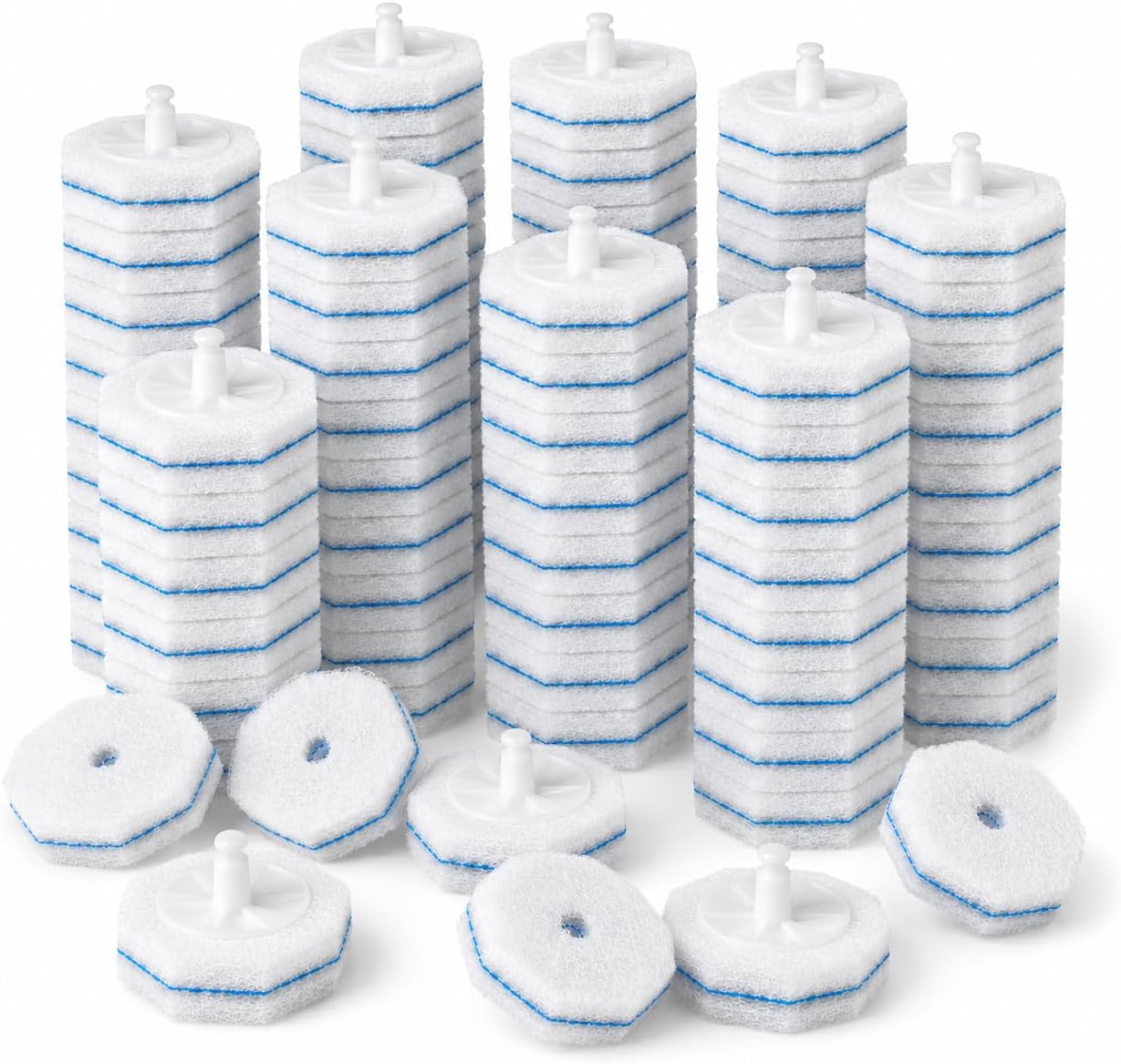 60 Pack Wand Refills Compatible with Clorox Toilet Brushes, Instant Foam Cleaning, Secure Lock No Slipping, Odor Neutralizing, Easy Snap-On Design