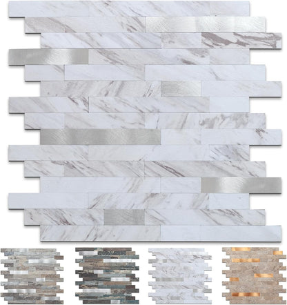Midcard 10 Sheets Peel and Stick Backsplash PVC Wall Tile,for Kitchen Backsplash